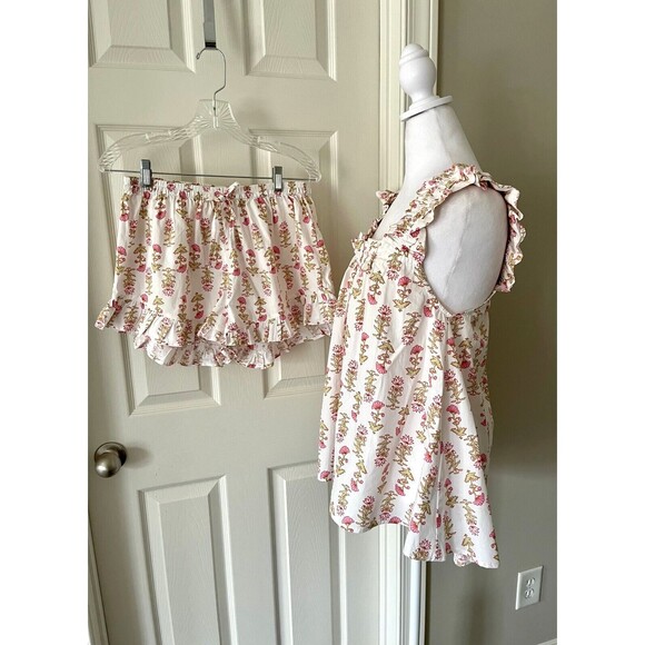 Piyama Nicolette Sleep Set Sz M Lotus Flower Babydoll Cotton Flirty Coquette NWT - Picture 7 of 16
